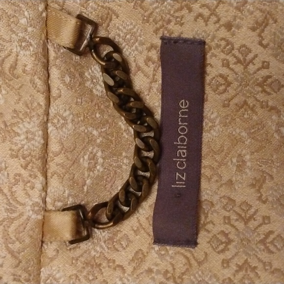 Gorgeous Rare Vintage Liz Claiborne Jacket Gold Brocade EUC Size 14 - Picture 12 of 16